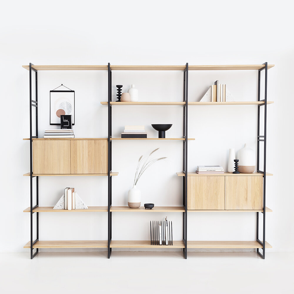 Design cabinet | Modular Cabinet MC-6L Oak white lacquer | Studio HENK| 