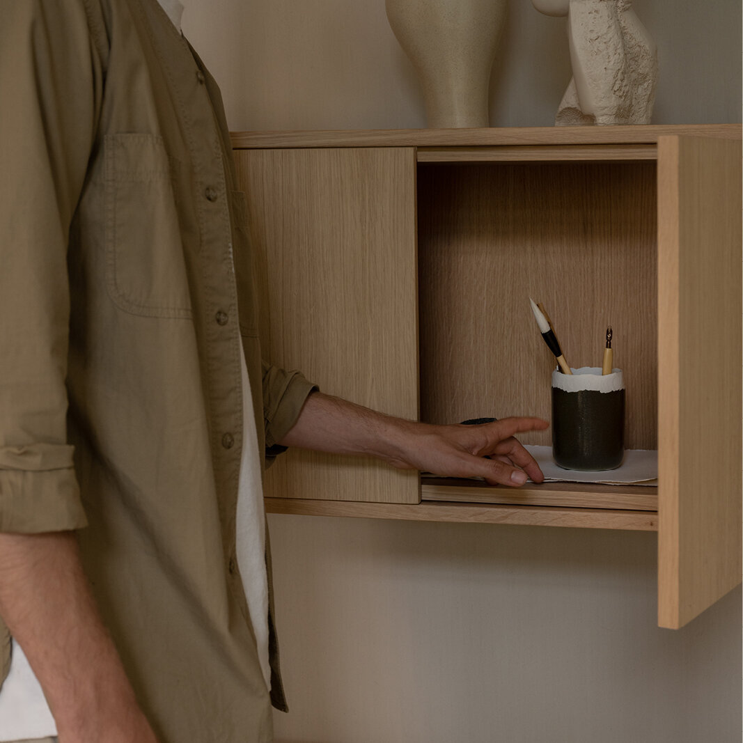 Design cabinet | Modular Cabinet MC-6L Oak hardwax oil natural light 3041 | Studio HENK| 