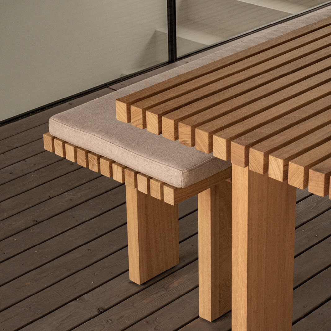 Design Dining Bench | Elements Outdoor Bench Iroko | Iroko | Studio HENK| 