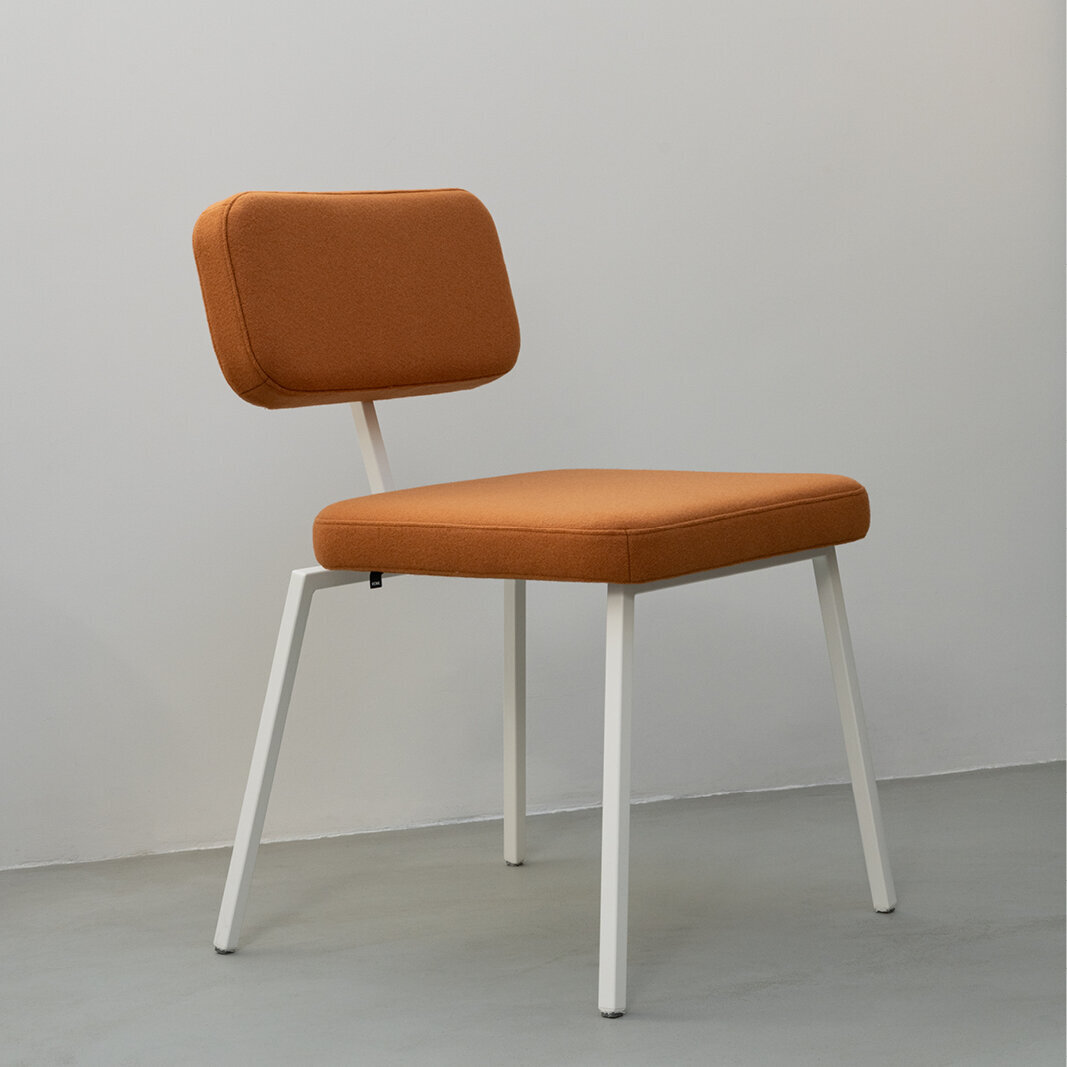 Design modern dining chair | Ode Chair without armrest Light Green twillweave 940 | Studio HENK| 