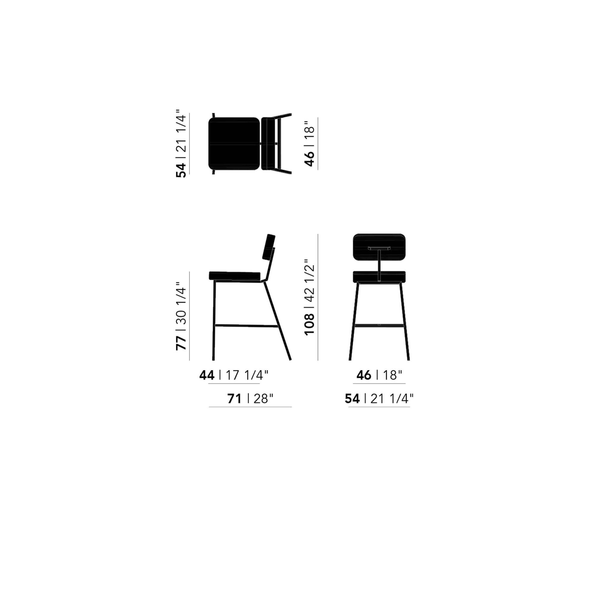 Design stool Ode stool 65 | twillweave 940 | Studio HENK| 