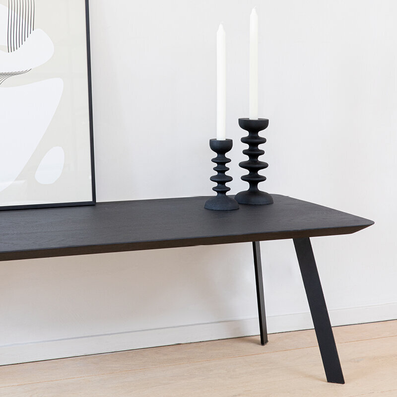 Design Coffee Table | New Co Coffee Table 1200 Rectangular Black | Oak hardwax oil natural light 3041 | Studio HENK| 