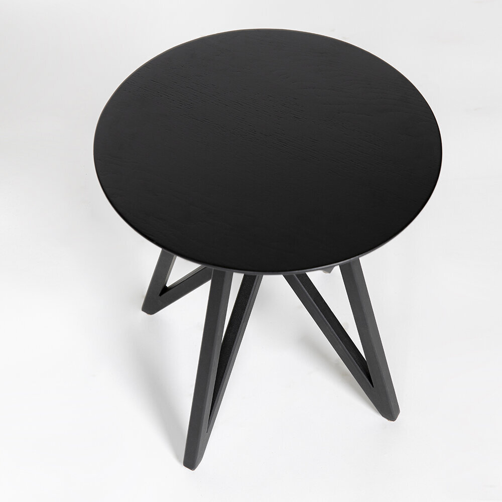 Design Coffee Table | Butterfly Quadpod Coffee Table Black | Oak hardwax oil natural light 3041 | Studio HENK| 