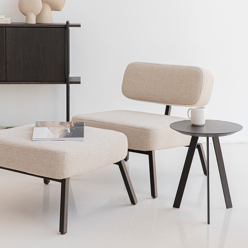 Design Coffee Table | New Co Coffee Table 70 Round White | Oak white lacquer | Studio HENK| 