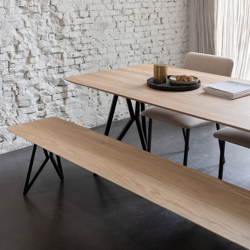 Rectangular Design dining table | Butterfly Steel black powdercoating | HPL Fenix grigio efeso | Studio HENK| 