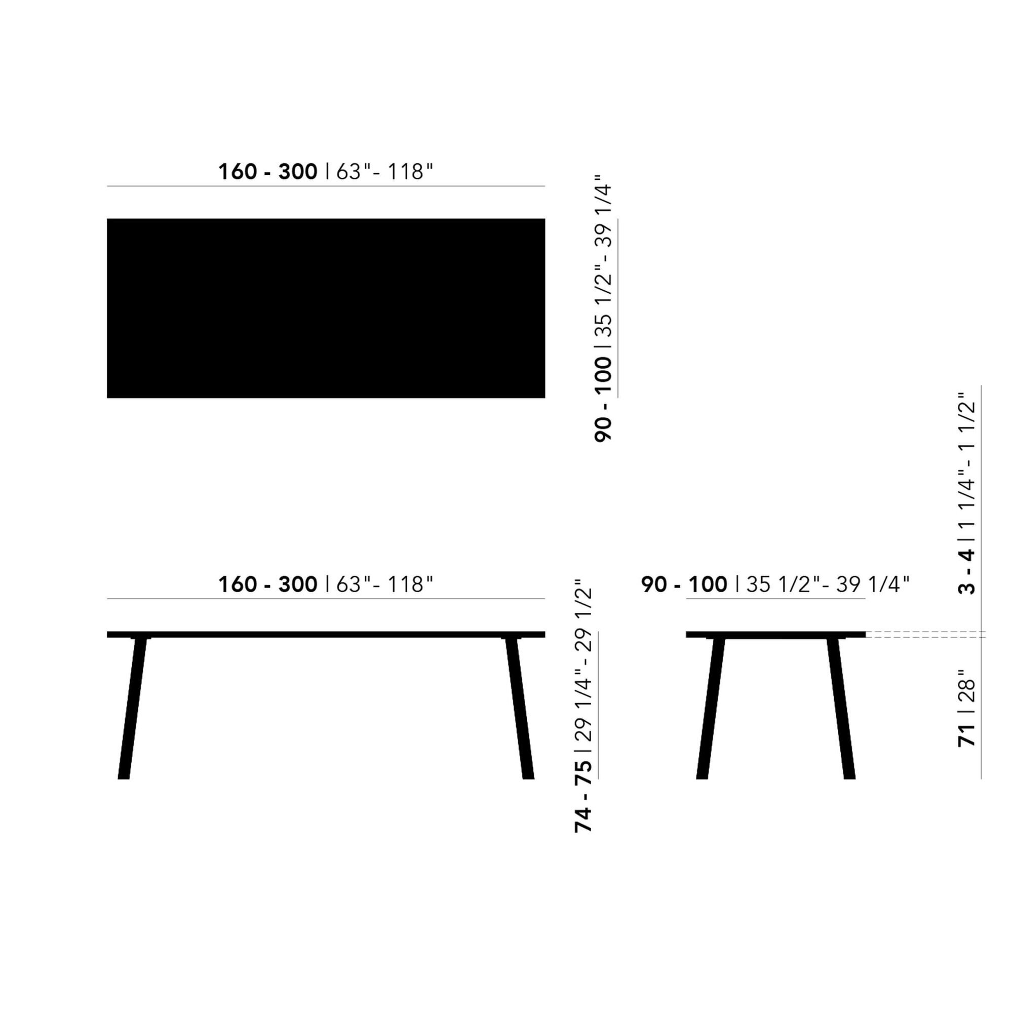Rectangular Design dining table | Butterfly Steel black powdercoating | Walnut naturel lacquer | Studio HENK| 