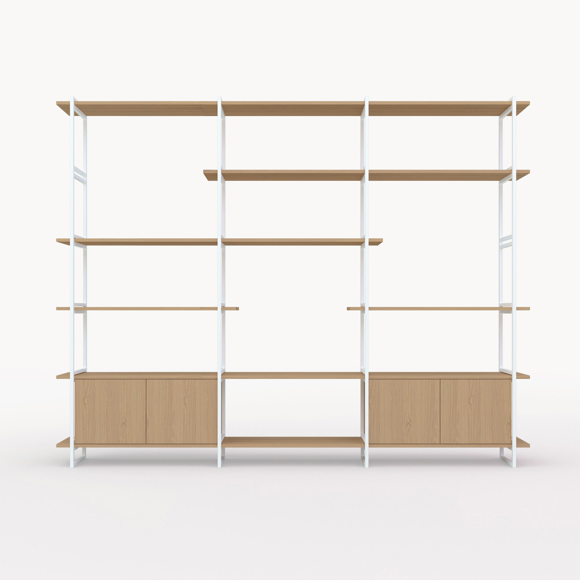 Design cabinet | Modular Cabinet MC-6L Oak white lacquer | Studio HENK| Listing_image