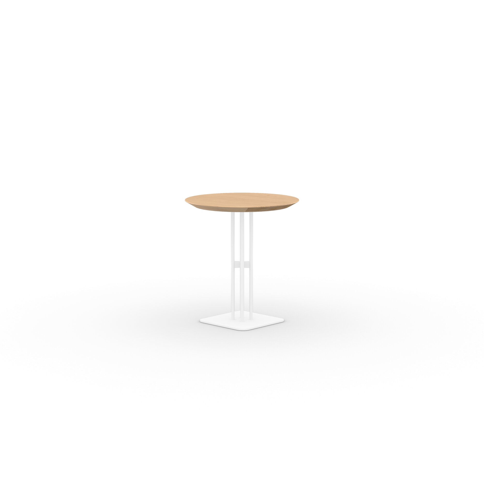 Round Design Bistro Table | Rest  white | Oak hardwax oil natural light 3041 | Studio HENK| 