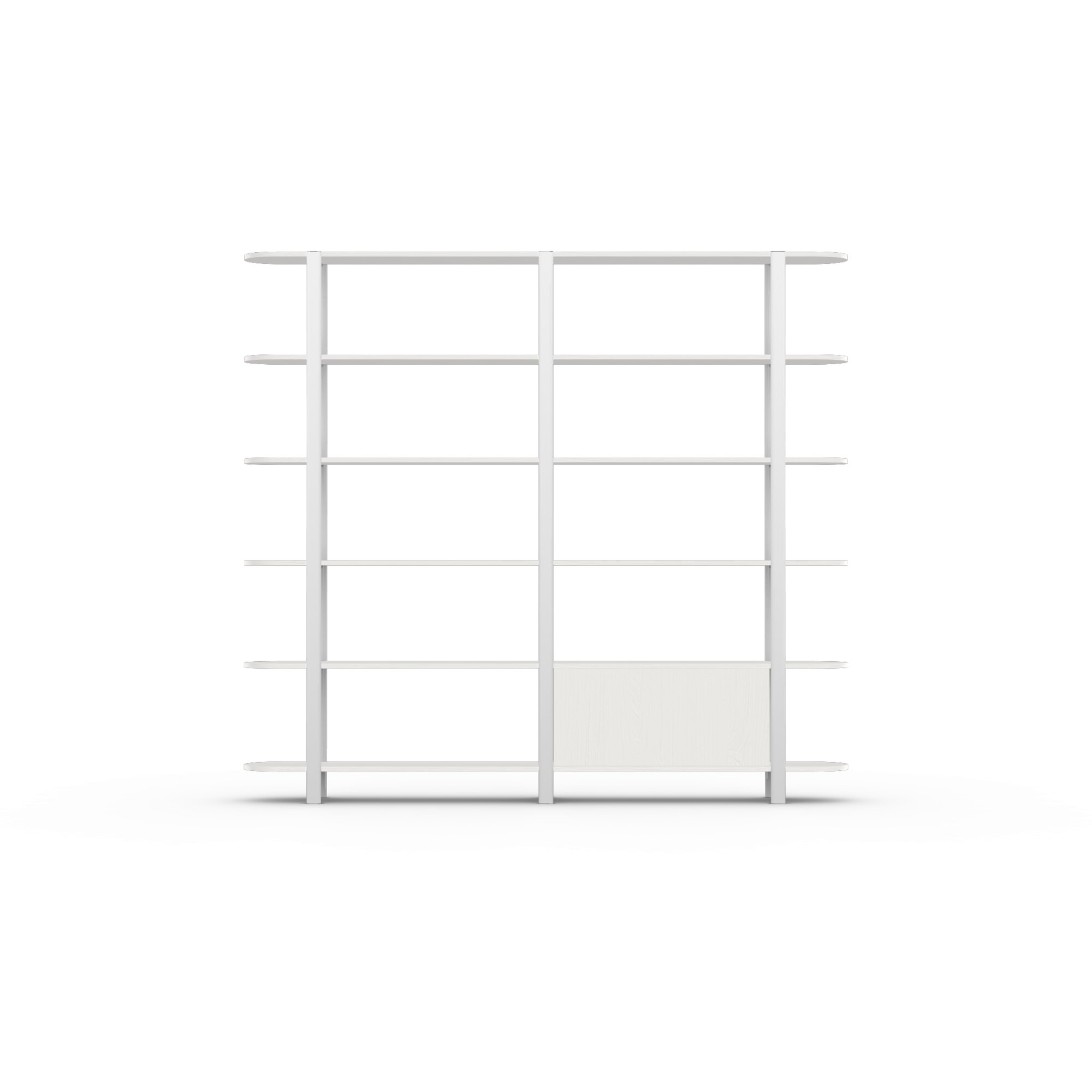 Design cabinet | Oblique Cabinet OB-6L Oak white lacquer | Studio HENK| 