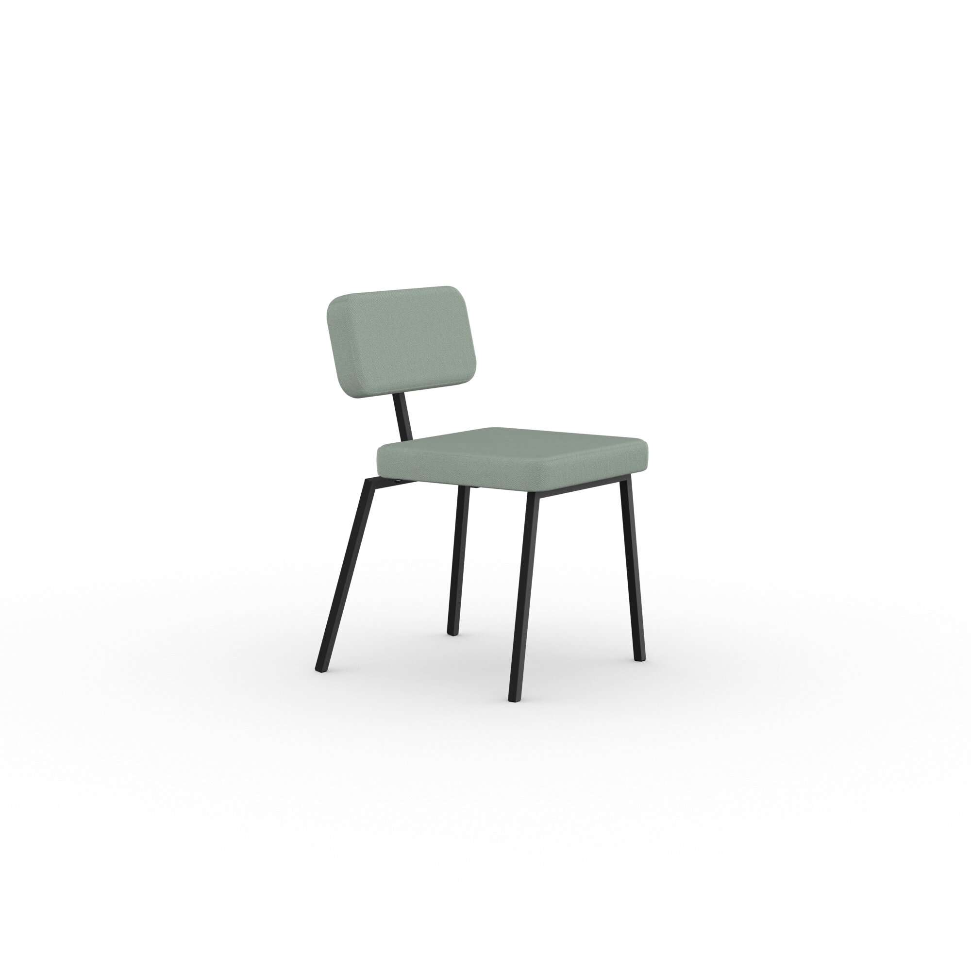 Design modern dining chair | Ode Chair without armrest Light Green twillweave 940 | Studio HENK| 