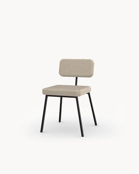 Facet Beige 1037 fabric with a Black Steel Frame Finish