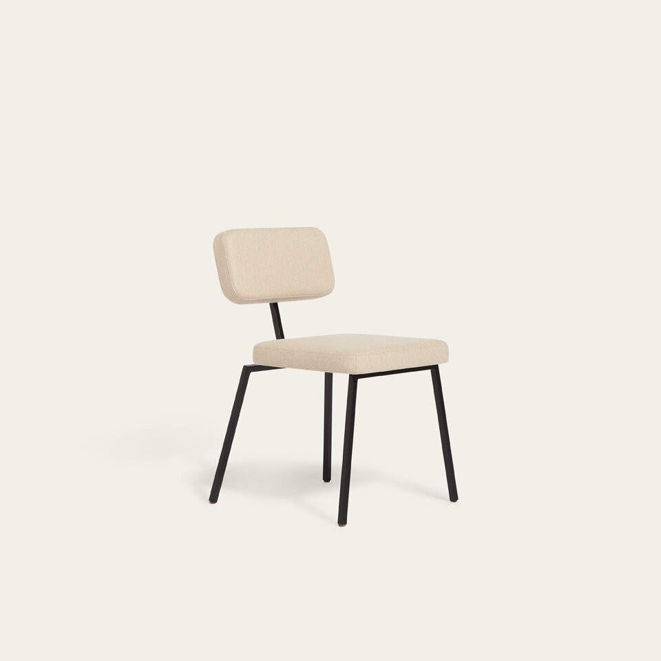 Design modern dining chair | Ode Chair without armrest Green twillweave 940 | Studio HENK| 